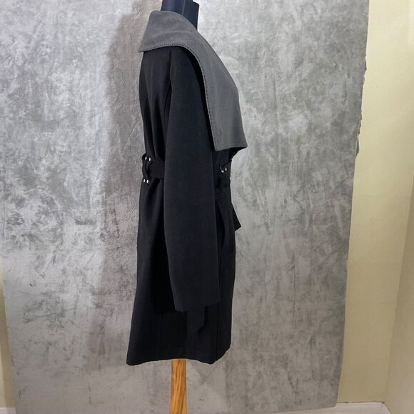 Sam Edelman shawl collar Belt/ button up Coat women’s size S - Picture 2 of 11